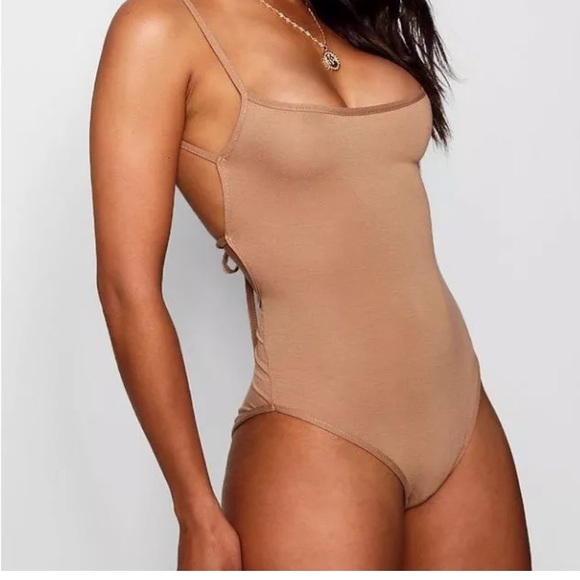 CAMEL COLORED bodysuit, brand new - Picture 1 of 2